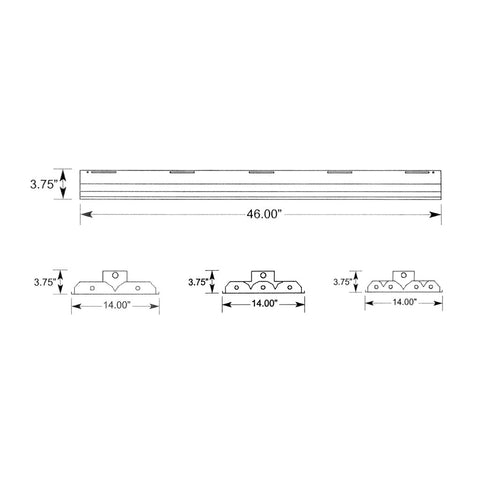 T5HO FLUORESCENT CLS 2, 3 & 4 LAMP LINEAR LIGHTING FIXTURE