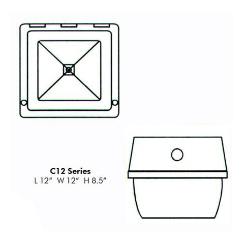 C12 Canopy MultiMAX Fixture for Garages, Parking Structures & Building Exteriors