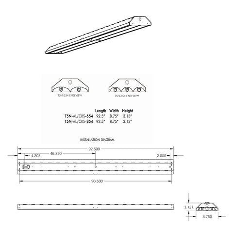 T5HO FLUORESCENT T5EN 8 FOOT FIXTURE