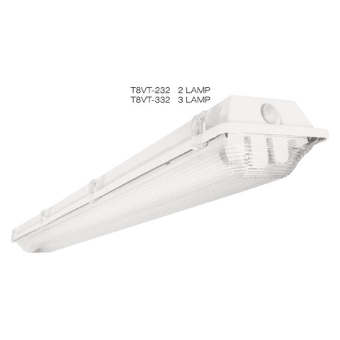 T8 FLUORESCENT WEATHERMAX VAPOR TIGHT 1, 2 & 3 LAMP LIGHTING FIXTURES