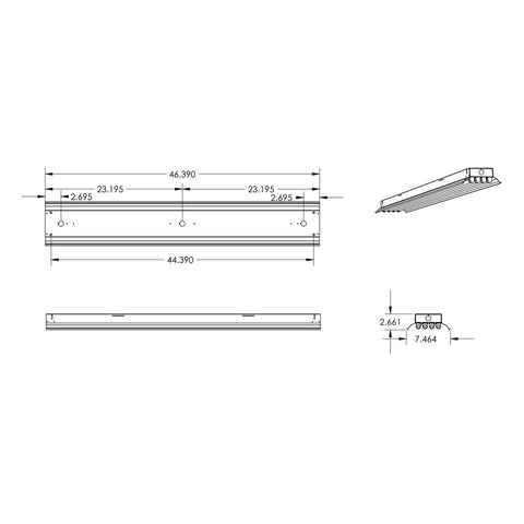 T5HO FLUORESCENT T5EX 4 & 6 LAMP HIGH BAY FIXTURE FOR EXTREME ENVIRONMENTS