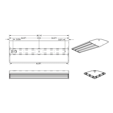 T8 FLUORESCENT VMAX 4, 6 & 8 LAMP LINEAR LIGHTING FIXTURE