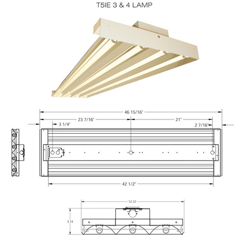 65C-RATED T5HO ENERGY-EFFICIENT ECONOMY LIGHTING FIXTURE FOR HIGH BAY