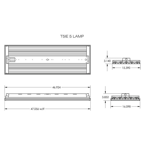 65C-RATED T5HO ENERGY-EFFICIENT ECONOMY LIGHTING FIXTURE FOR HIGH BAY
