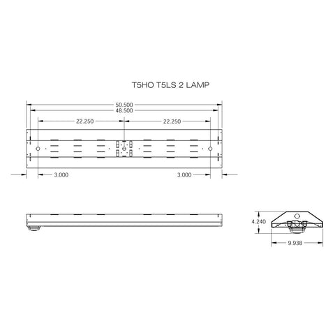 T5HO FLUORESCENT T5LS 2, 3 & 4 LAMP LINEAR LIGHTING FIXTURE with SENSOR